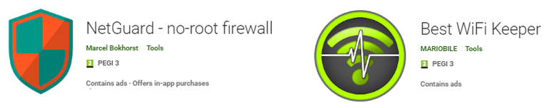 NetGuard Firewall and Best WiFi Keeper Android APPs help keep Your device secure and 'on-air'.