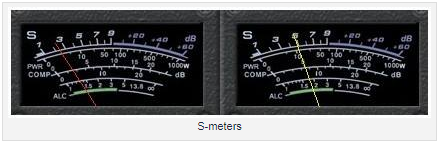 Signal Meters (these are virtual S-Meters as used on the HamSphere 4 Global HF simulation system)