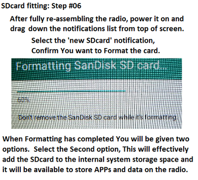 SDcard installation in Inrico TM-7 Network Radio. Step 6